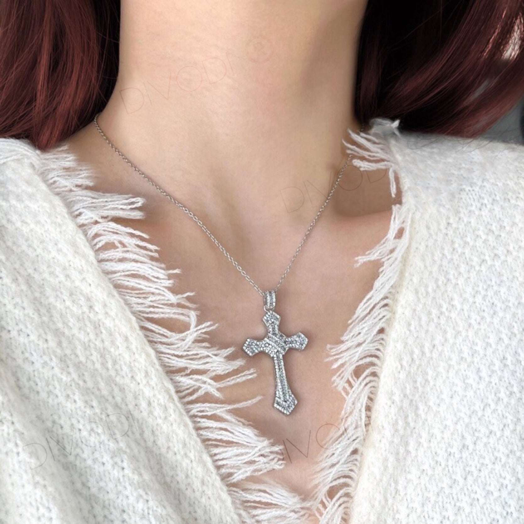 Silver CZ Cross