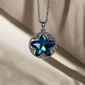 Lucky Blue Star Pendant Necklace