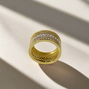 My Forever-Silver 18k Gold Plated with CZ Ring