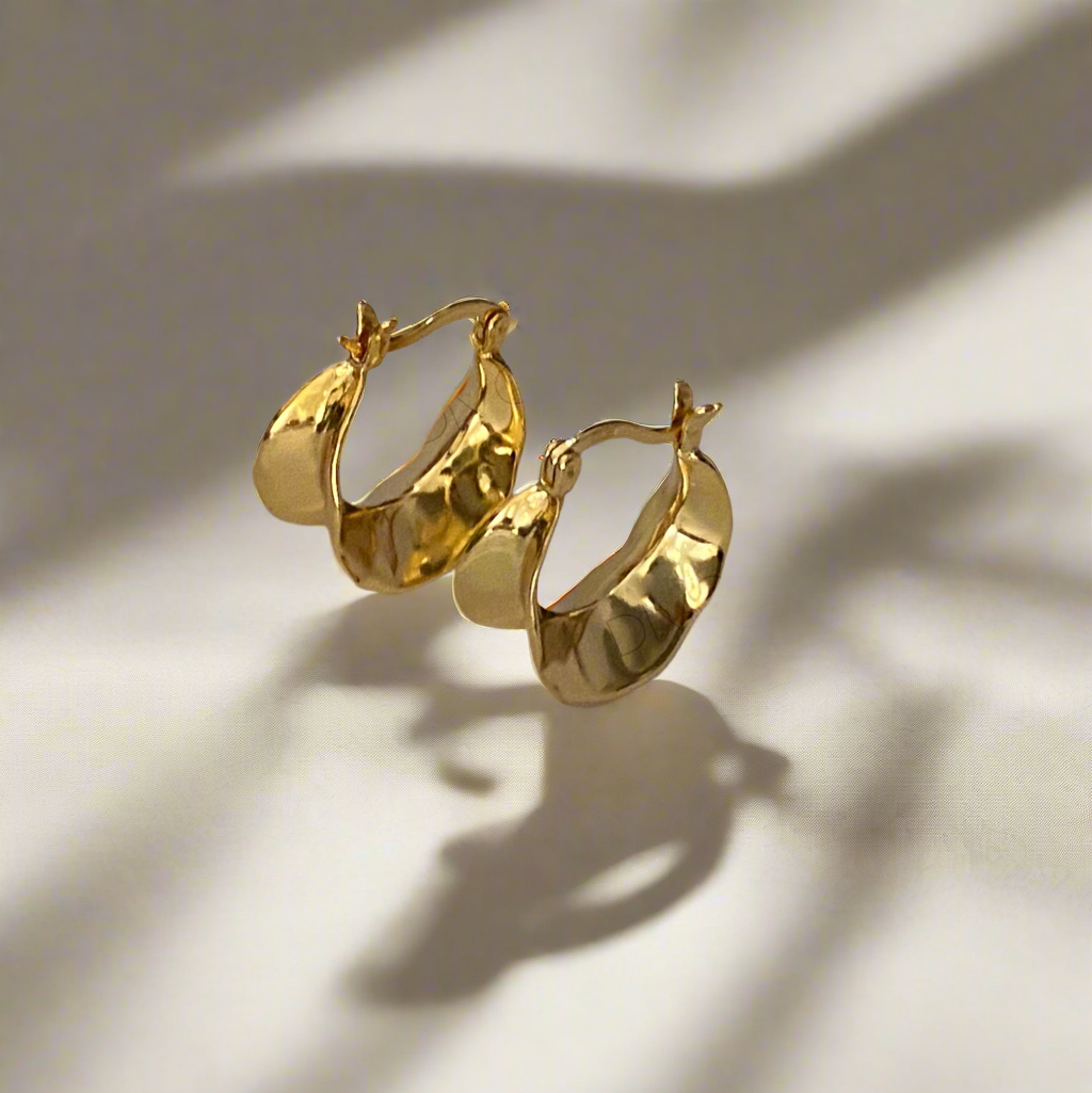 18K Gold Plated Hoop Earrings