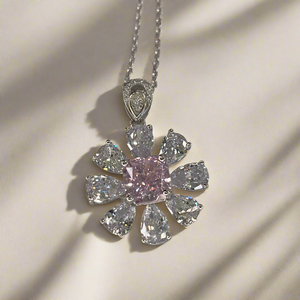 Pink Blossom Pendant Necklace