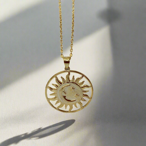 Sun Moon & Stars Pendant Necklace