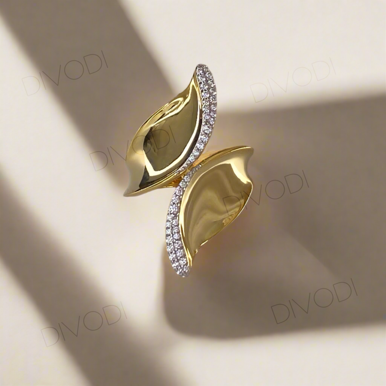 Venus-Silver 18k Gold Plated with CZ Stones Ring