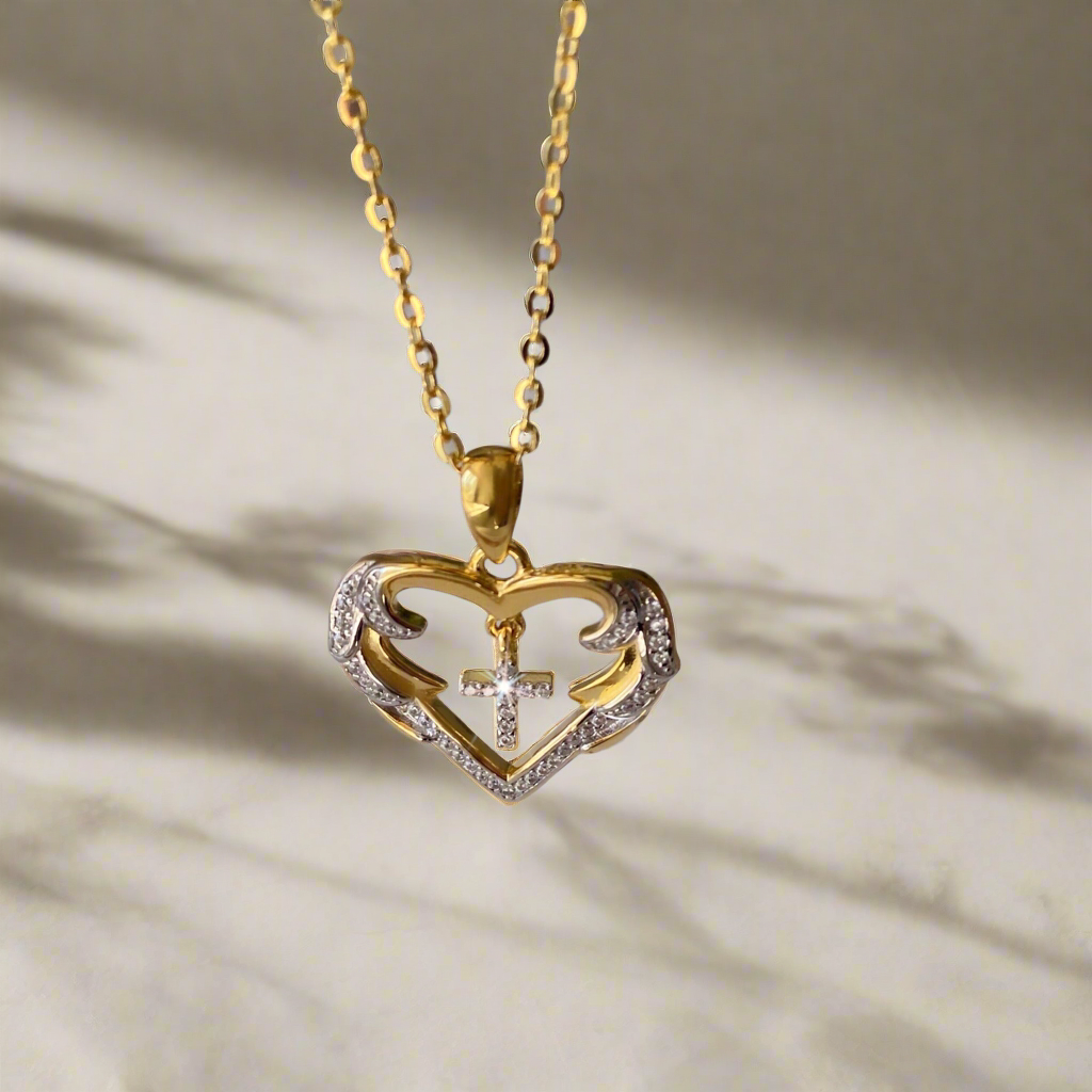 Cross My Heart Pendant Necklace