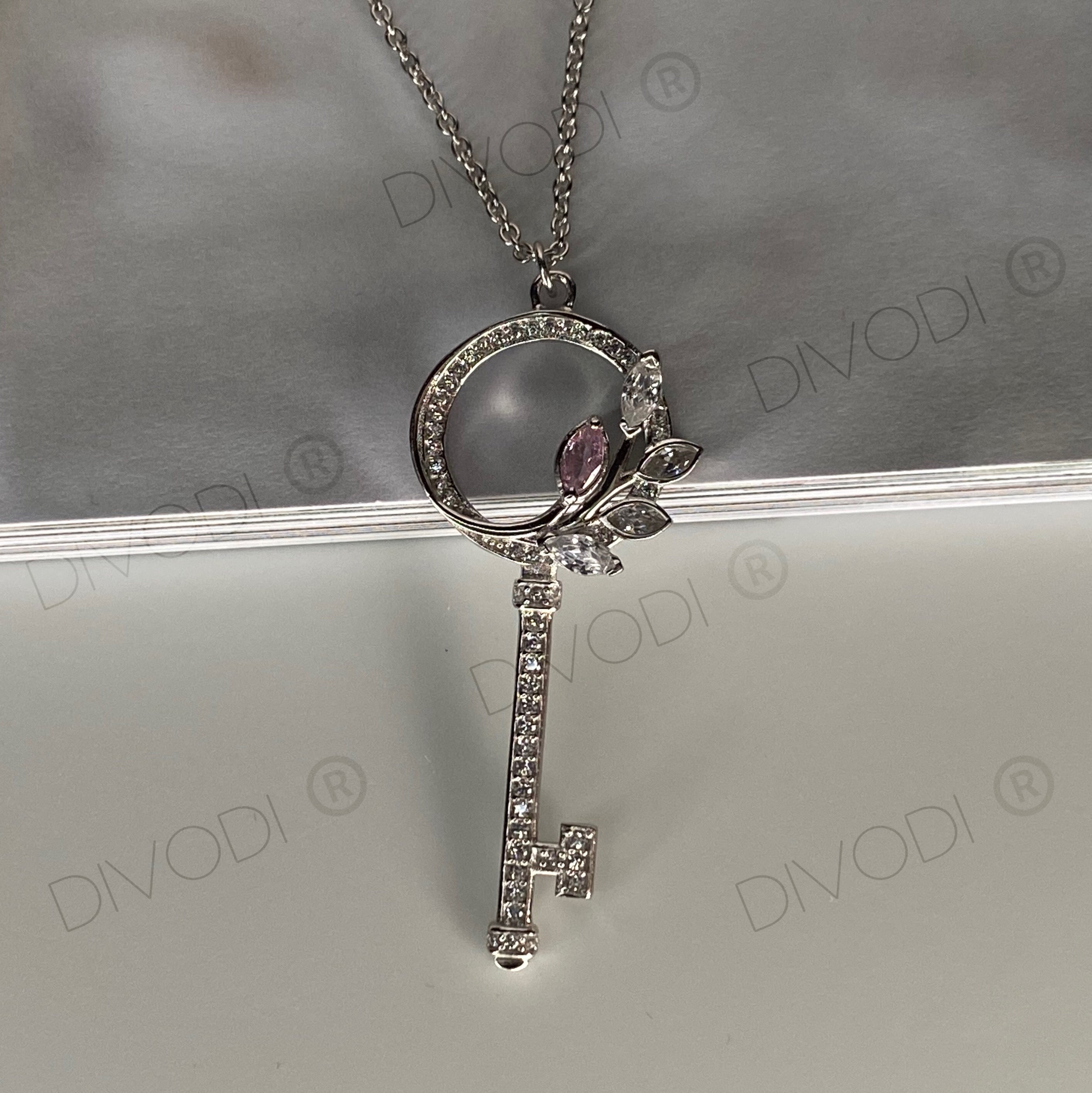 Key to My Heart Silver Pendant Necklace