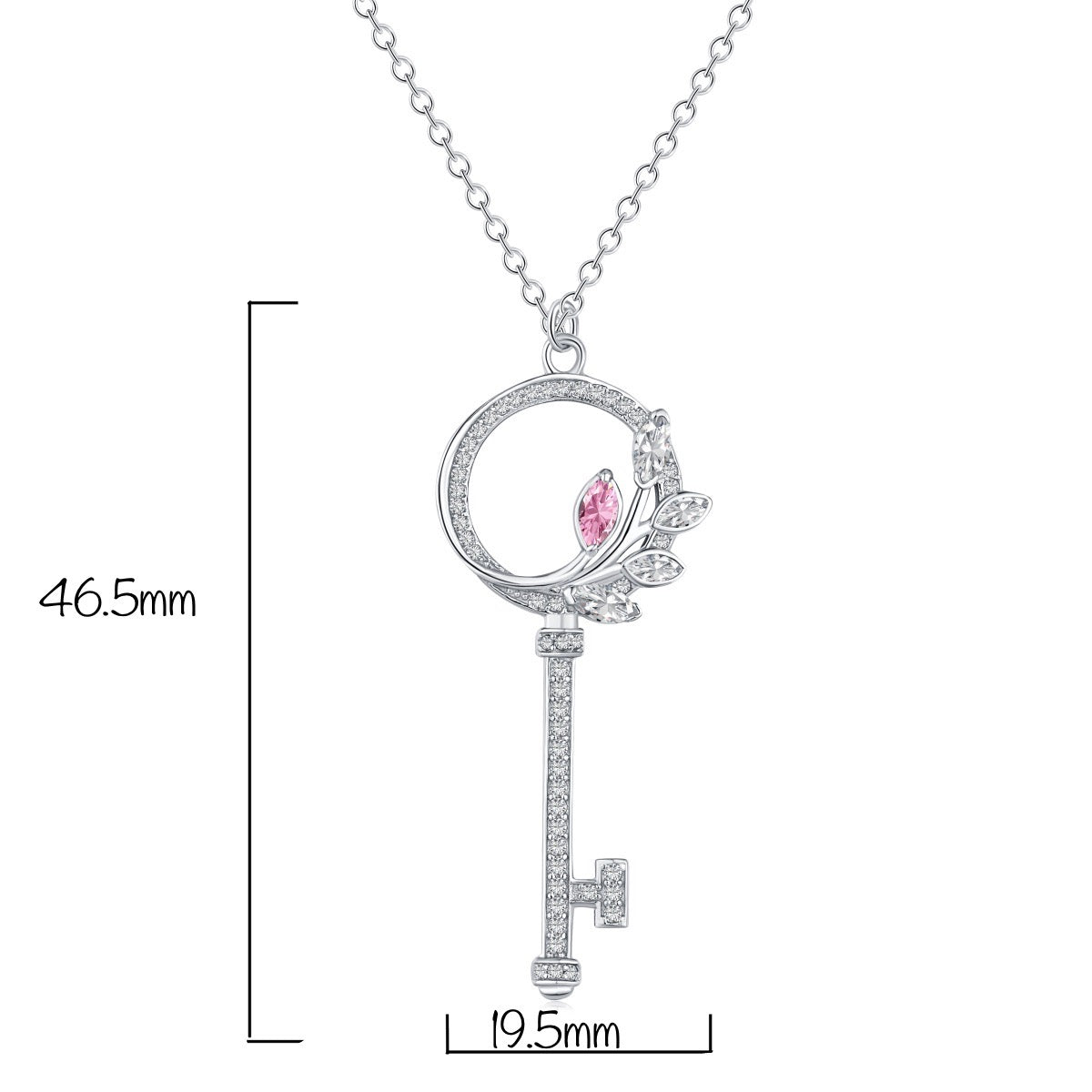 Key to My Heart Silver Pendant Necklace