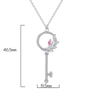 Key to My Heart Silver Pendant Necklace