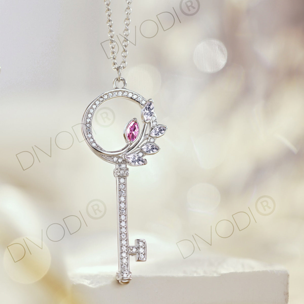 Key to My Heart Silver Pendant Necklace