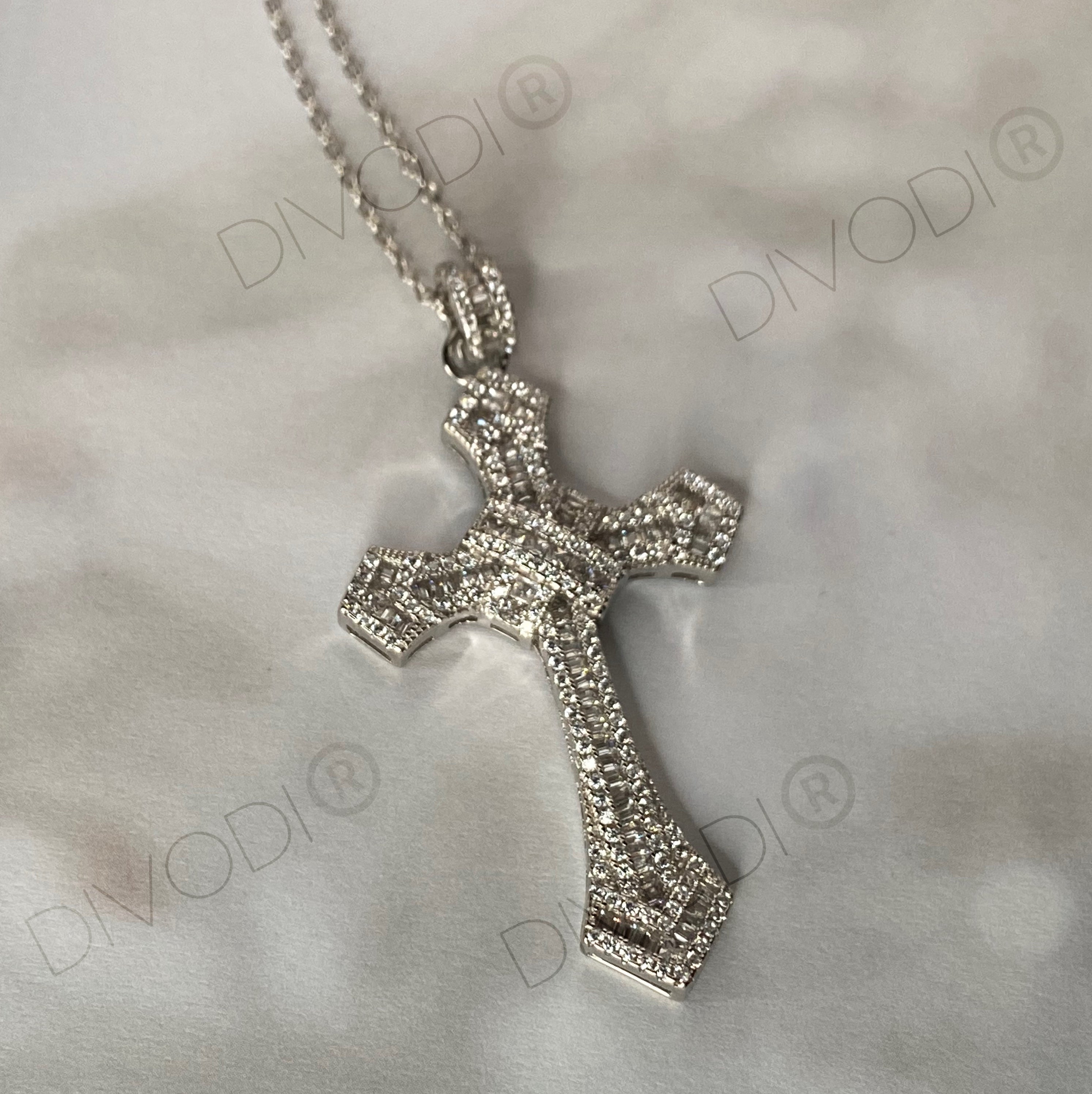 Silver CZ Cross