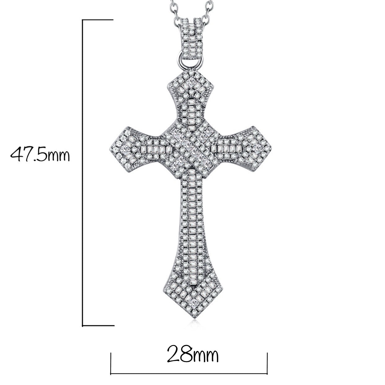 Silver CZ Cross