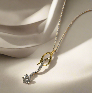 Pendant Necklace with Moissanite Gemstone