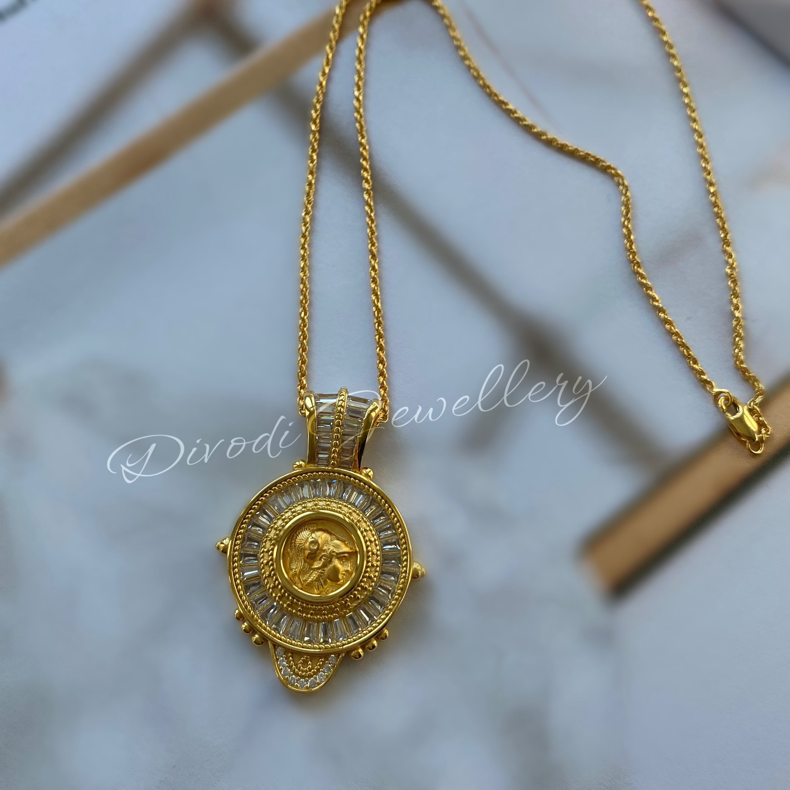 Athena-Goddess-Pendant Necklace