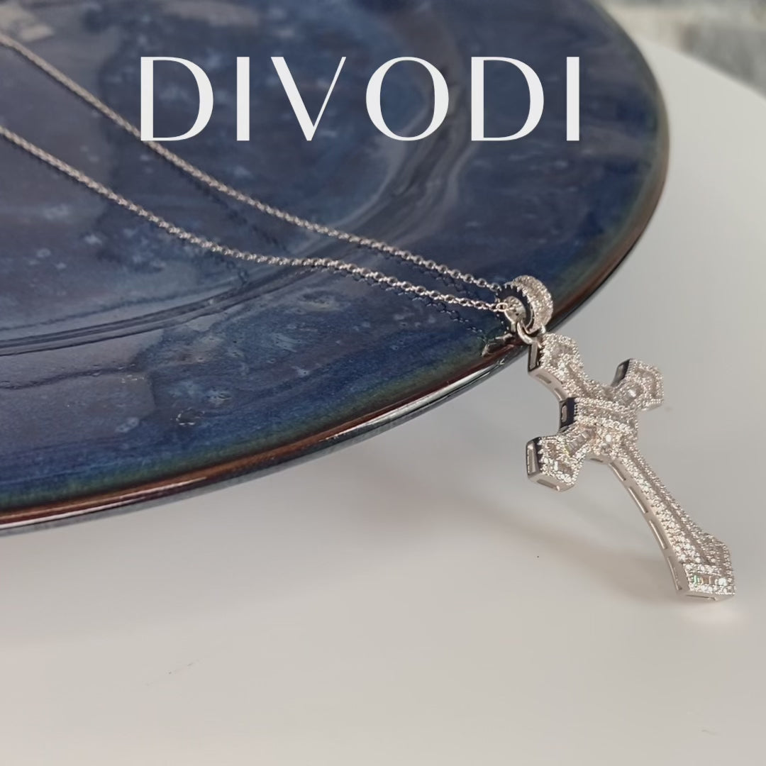 Silver CZ Cross