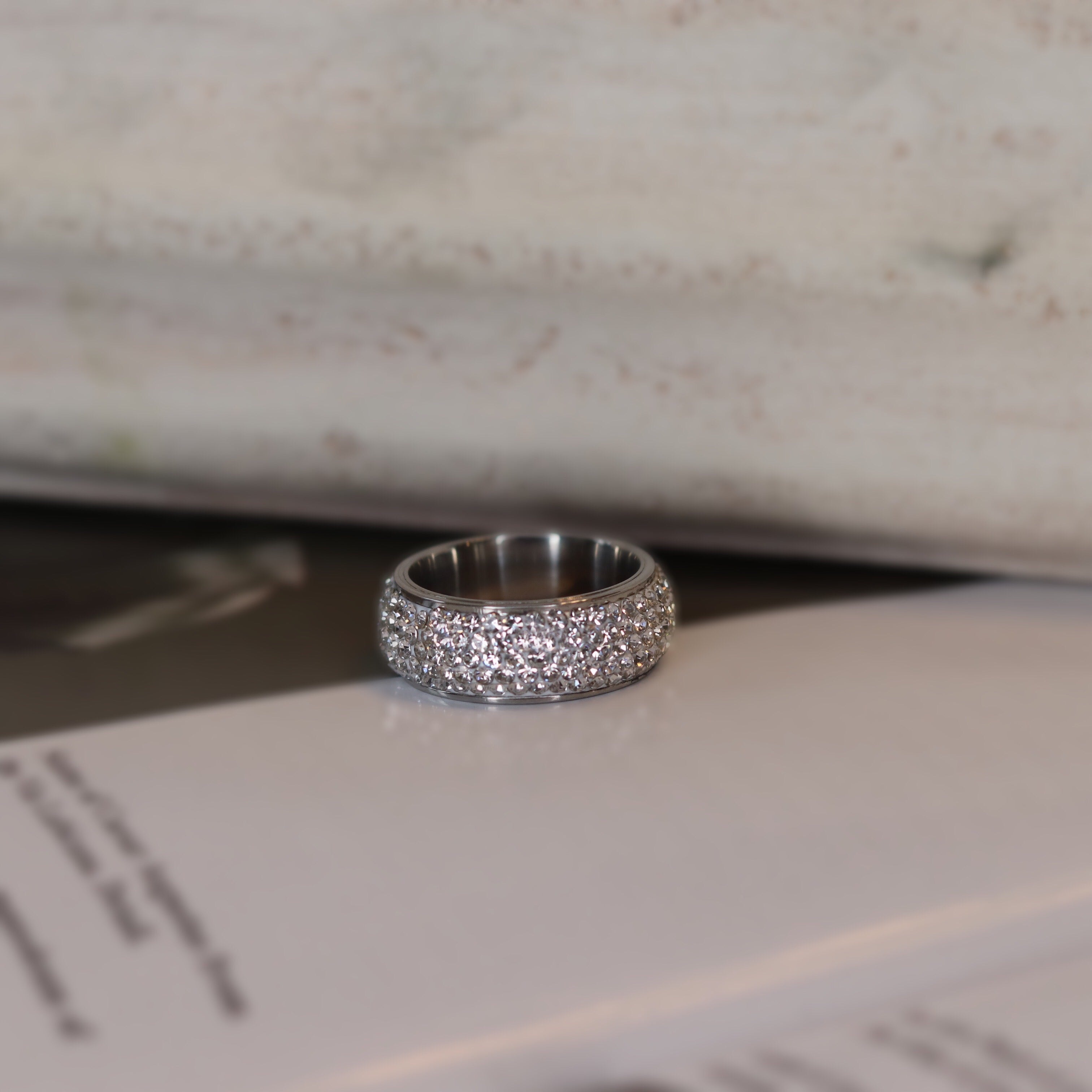 Ice Eternity-316L Stainless Steel with CZ Stones Ring