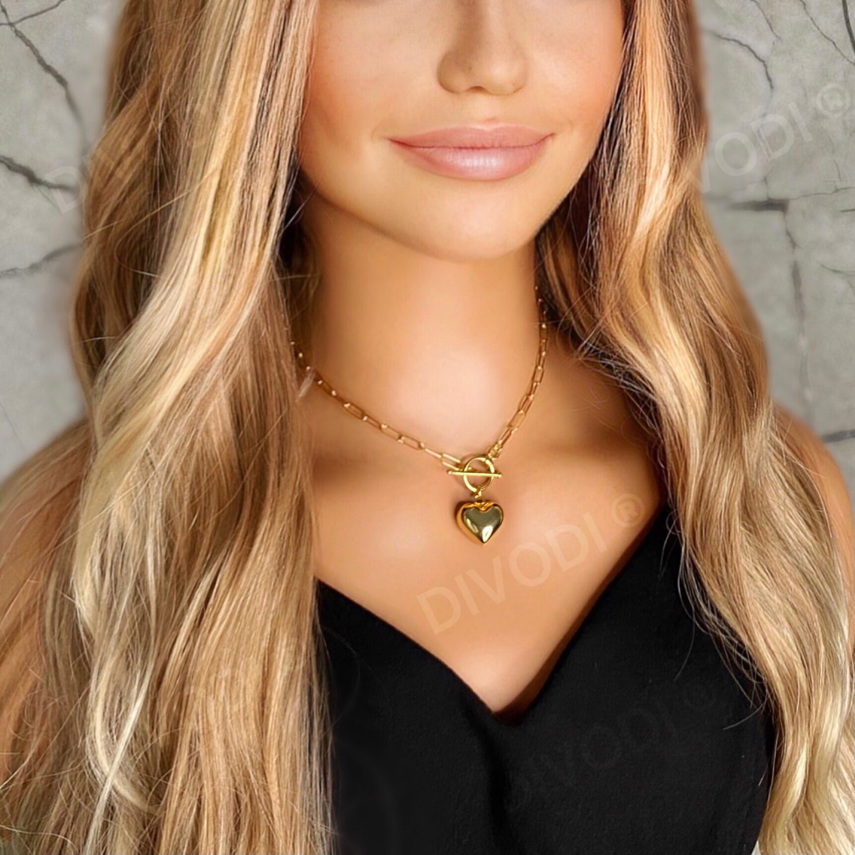 Heart Choker Style Necklace