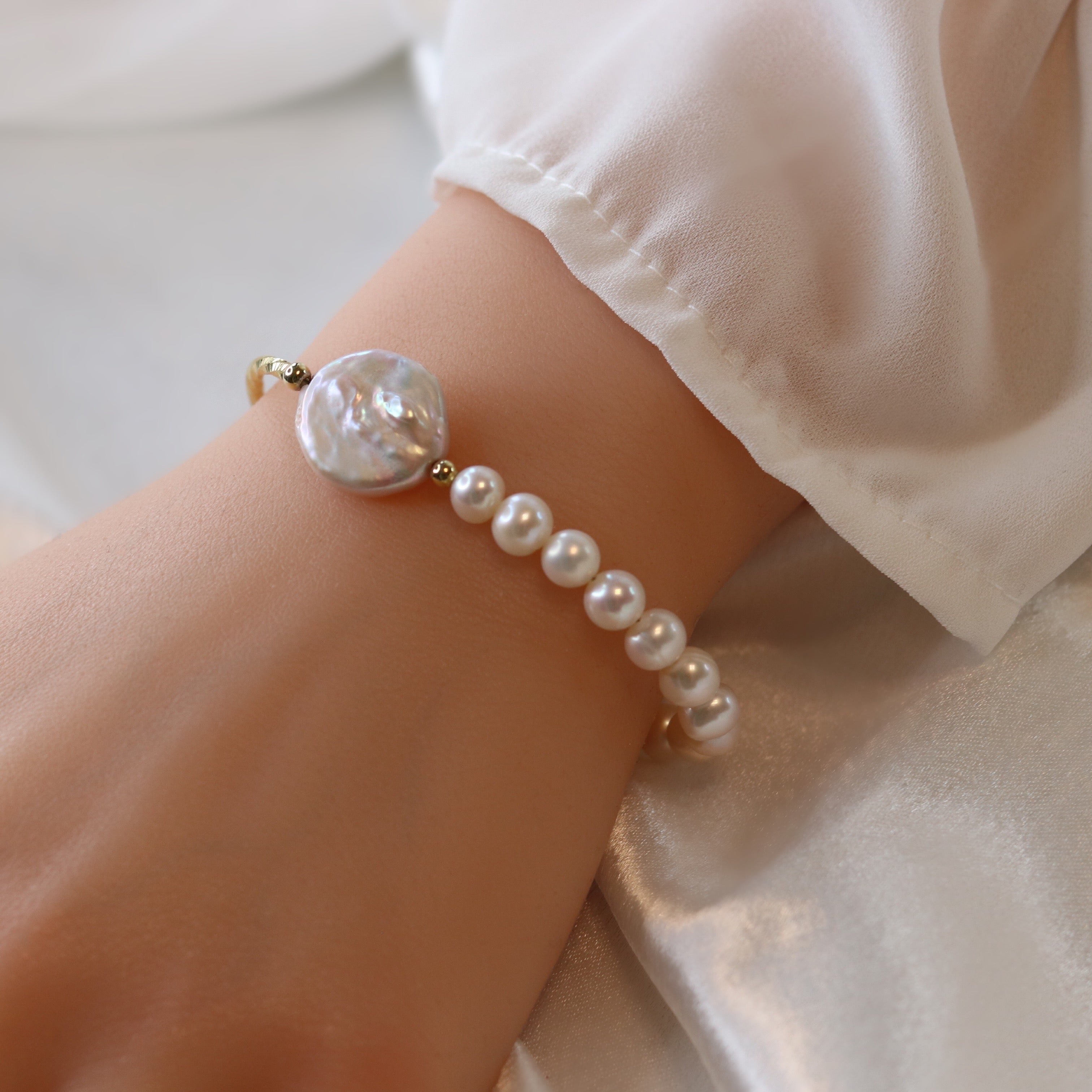 Gold Pearl Bracelet