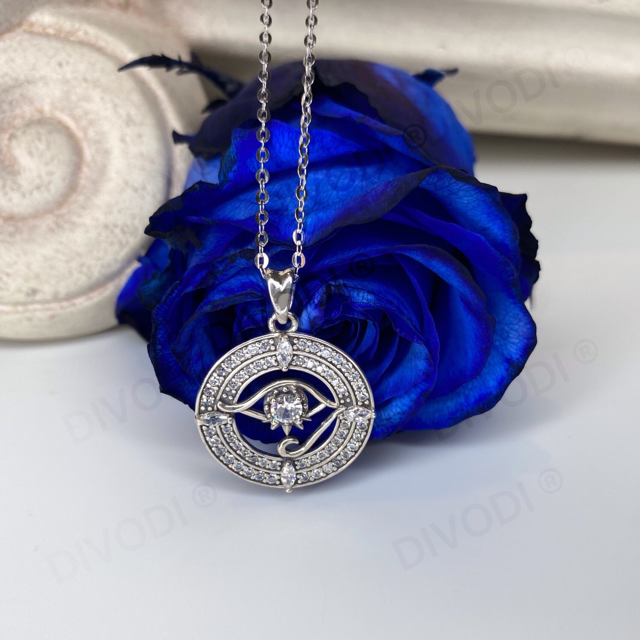 Eye of Horus Silver Pendant Necklace