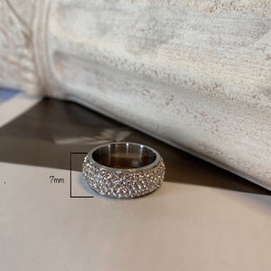 Ice Eternity-316L Stainless Steel with CZ Stones Ring