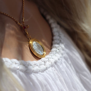 Portrait Coin Pendant Necklace