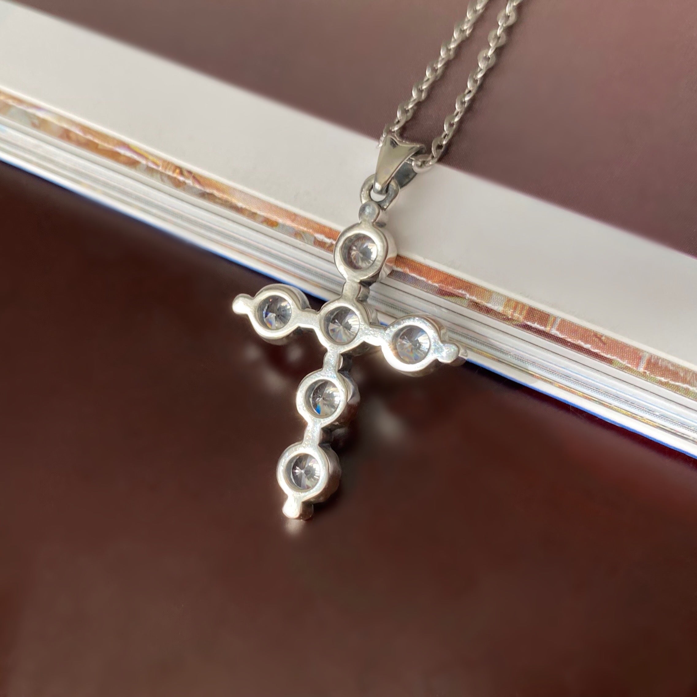 Silver Cross Pendant Necklace